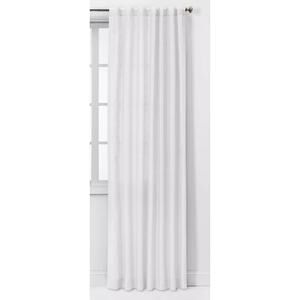 Threshold Rod Pocket Linen Window Curtain Panel 54x84" White*# EQ0003352017